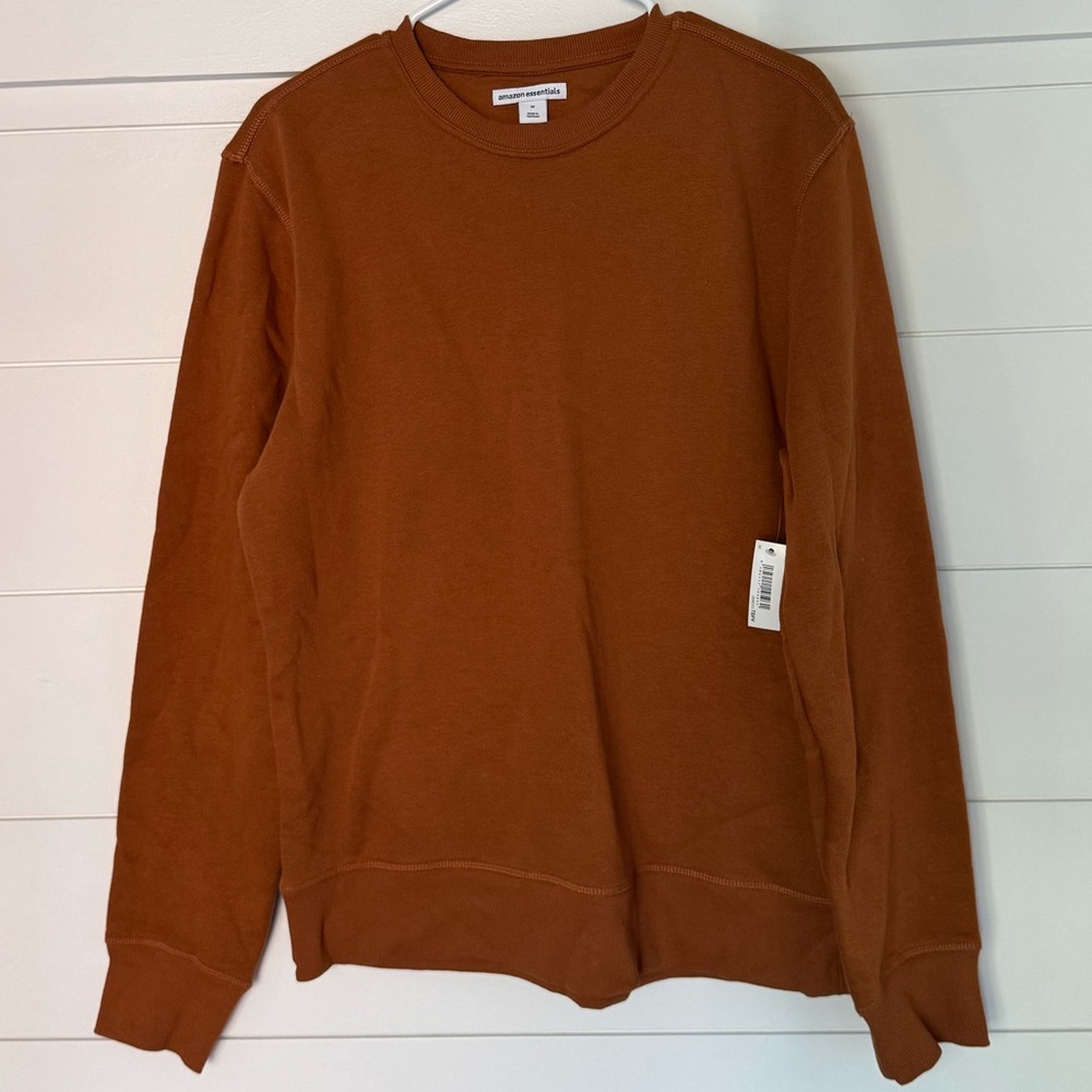 Amazon Essentials Men's Burnt Orange Sweater, Men’s M